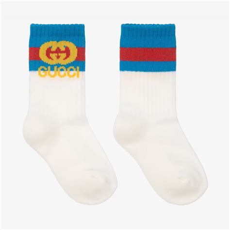 gucci socks with interlocking g chain|Cotton blend socks with Interlocking G in white .